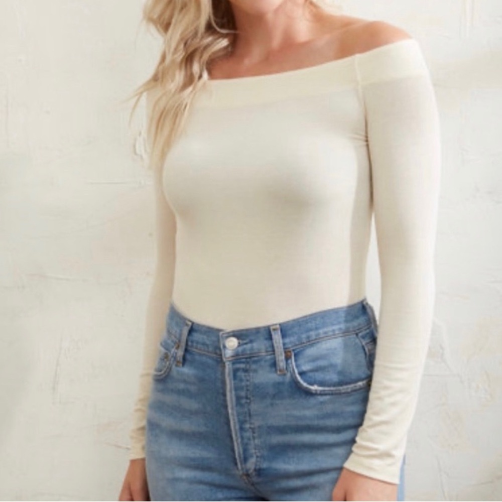 Z Supply Long Sleeve Off-the-Shoulder Top